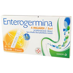 Enterogermina 10 flaconi 5 ml 4 miliardi di fermenti lattici