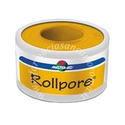 Cerotto in rocchetto master-aid rollpore tessuto non tessuto 5x1,25