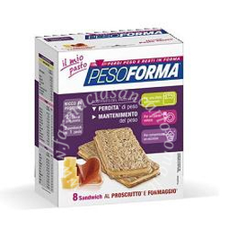 Pesoforma sandwich prosciutto/formaggio 4 pasti 8 pezzi x 25 g