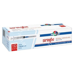Siringa per venipuntura master-aid 2,5 ml 10 gauge 23 pezzi