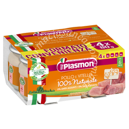 Plasmon omogeneizzato pollo vitello 4 pezzi 80 g
