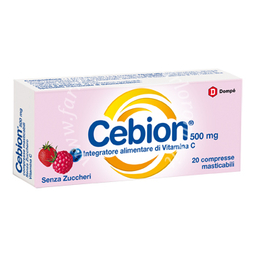 Cebion masticabile senza zucchero vitamina c 500 mg 20 compresse