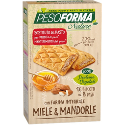 Pesoforma biscotto integr miele mandorle 16 pezzi 33 g