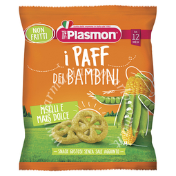 Plasmon dry snack paff piselli-mais 15 g