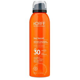Korff sun secret olio spray corpo/capelli spf30