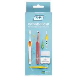 Tepe orthodontic kit 1 spazzolino supreme compact + 1 spazzolino compact tuft + 2 scovolini + 1 tepe angle + 2 tepe easypick xs/s + 2 tepe easypick m/l + 1 orthodontic wax