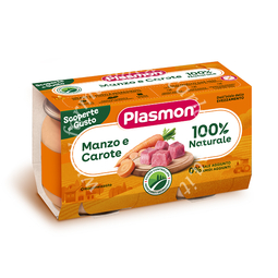 Plasmon omogeneizzati manzo carote 2 pezzi da 120 g