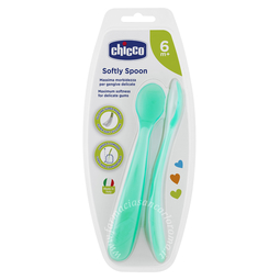 Chicco cucchiaio silicone maschile bi pack 6m+