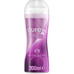 Durex massage 2 in 1 gel massaggio corpo e lubrificante aloe vera 200 ml