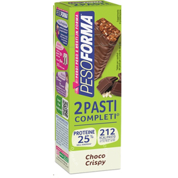Pesoforma barrette choco crispy 2 pasti 2 pezzi da 58 g