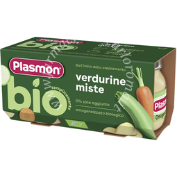 Plasmon bio omogeneizzato carote patate e zucchine 2 pezzi da 80 g