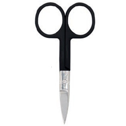 Glowy forbici in acciaio inossidabile nere punta curva larga