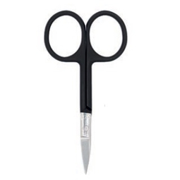 Glowy forbici in acciaio inossidabile nere punta curva media
