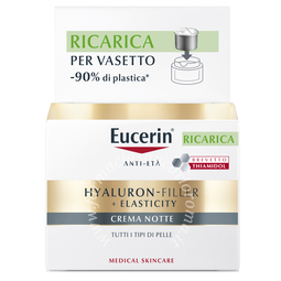 Eucerin hyaluron-filler + elasticity crema notte ricarica 50 ml