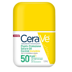 Cerave fluido protezione solare oil control invisibile spf50+ 50 ml