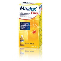 Maalox plus 4% + 3,5% + 0,5%sospensione orale aroma limone flacone da 250 ml