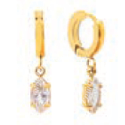 Atelier frattina 62 orecchino cerchio oro rombo pendente