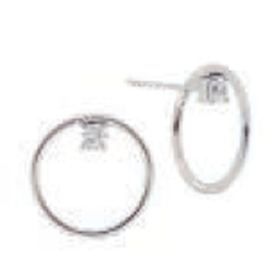 Atelier frattina 65 orecchino cerchio con punto luce