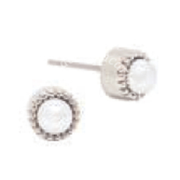 Atelier frattina 66 orecchino bottone perla argento