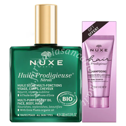 Nuxe huile prodigieuse neroli 100 ml + hair prodigieux shampoo 30 ml
