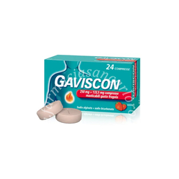 Gaviscon  250 mg + 133,5 mg compresse masticabili gusto menta 24 compresse 