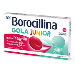 Neoborocillina gola junior 15 pastiglie fragola