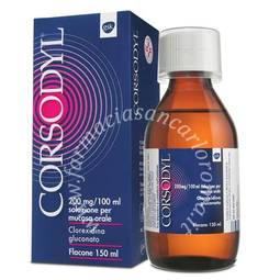Corsodyl  200 mg/100 ml soluzione per mucosa orale flacone 150 ml 
