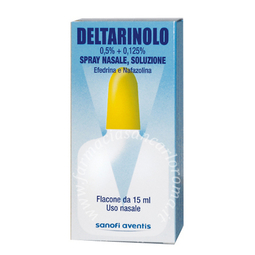 Deltarinolo 5 mg/ml + 1,25 mg/ml spray nasale, soluzione  0,5% + 0,125% spray nasale, soluzione flacone 15 ml 