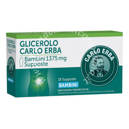 Glicerolo carlo erba bambini 1375 mg supposte 18 supposte