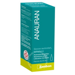 Anauran gocce auricolari, soluzione gocce auricolari, soluzione 1 flacone 25 ml