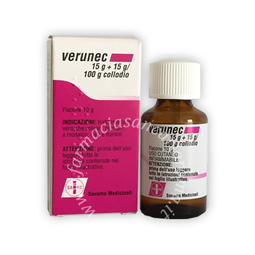 Verunec 15 g + 15 g/100 g collodio  15 g+ 15 g/100 g collodio flacone 10 g 