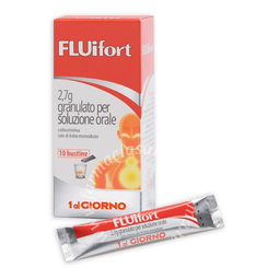 Fluifort 2,7 g granulato per soluzione orale  2,7 g granulato per soluzione orale 10 bustine 