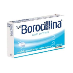 Neo borocillina 1,2 mg + 20 mg pastiglie senza zucchero 1,2 mg + 20 mg pastiglie senza zucchero 16 pastiglie in blister pvc-pe-pvdc/al
