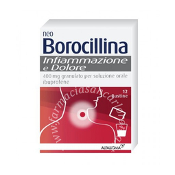 Neo borocillina infiammazione e dolore 400 mg granulato per soluzione orale 400 mg granulato per soluzione orale 12 bustine