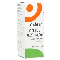 Zaditen oftabak 0,25 mg/ml collirio soluzione  0,25 mg/ml collirio soluzione 5 ml flacone multidose 