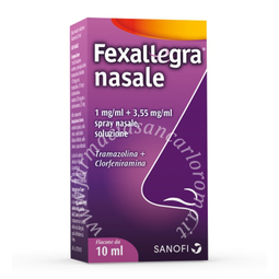 Fexallegra nasale 1 mg/ml + 3,55 mg/ml spray nasale soluzione 1 mg/ml + 3,55 mg/ml spray nasale, soluzione 1 flacone da 10 ml