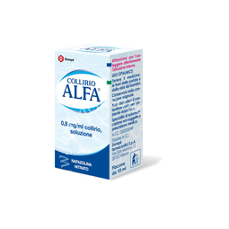 Collirio alfa 0,8 mg/ml collirio, soluzione 0,8 mg/ml collirio, soluzione flacone 10 ml