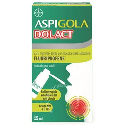 Aspigoladolact 8,75 mg/dose spray per mucosa orale soluzione 8,75 mg/dose spray per mucosa orale 1 flacone hdpe da 15 ml