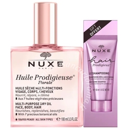 Nuxe huile prodigieuse florale 100 ml + hair prodigieux shampoo 30 ml