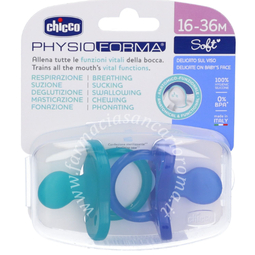 Chicco gommotto silicone azzurro 16-36 mesi 2 pezzi