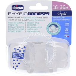 Chicco gommotto silicone crystal 16-36 mesi 2 pezzi