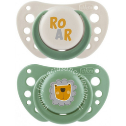 Chicco succhietti air verde silicone 2-6 mesi 2 pezzi