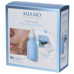 Miamo cofanetto 2025 protocollo pelle lucida 1 oil free gel 30 ml + 1 blotting paper