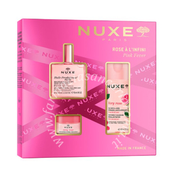 Nuxe coffret bestseller florale 2025 1 huile prodigieuse florale 50 ml + 1 very rose 3 in 1 micellar water 100 ml + 1 very rose lip balm 15 ml