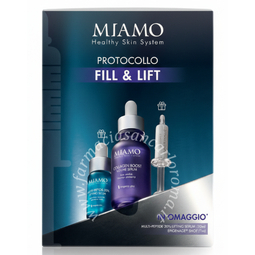 Miamo 2026 cofanetto fill&lift collagen boost intense serum 30 ml + multi peptide 20% lifting serum 10 ml + epigenage shot 1 ml