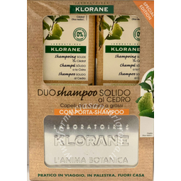 Klorane duo shampoo solido cedro 80 g + portashampoo