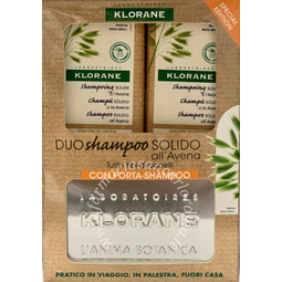 Klorane duo shampoo solido avena 80 g + portashampoo