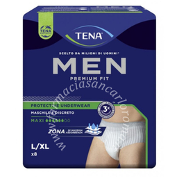 Tena Mutandina assorbente maschile tena men premium fit livello 4 taglia large 8 pezzi