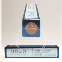 Miamo skin color care global eye defence peptide concealer spf30 caramel shade