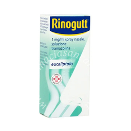 Rinogutt 1 mg/ml spray nasale, soluzione con eucaliptolo â€“ flacone da 10 ml  1 mg/ml spray nasale, soluzione con eucaliptolo  flacone da 10 ml